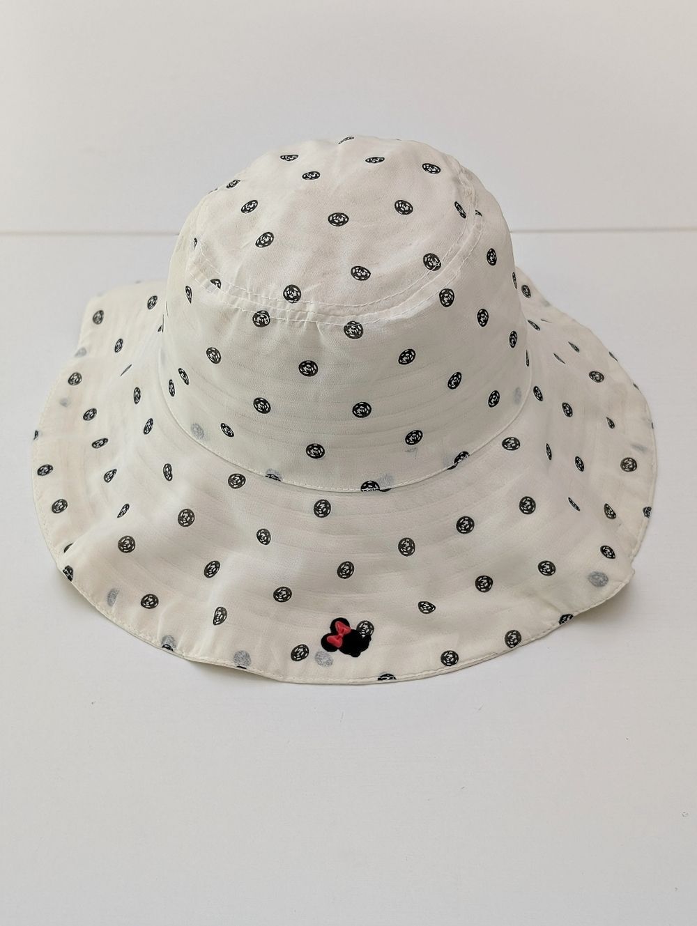 Disney Parks ADULT Floppy Bucket Hat Cream Black Polka Dot Minnie Mouse OS Cute